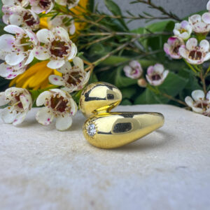 טבעת זהב חיבוק שמש