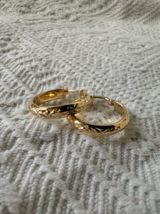 עגילי חיתוכים - עגילי זהב 14 קראט