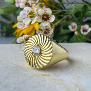 טבעת זהב חותם גל