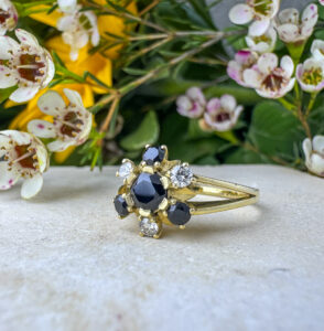 טבעת זהב ספינל